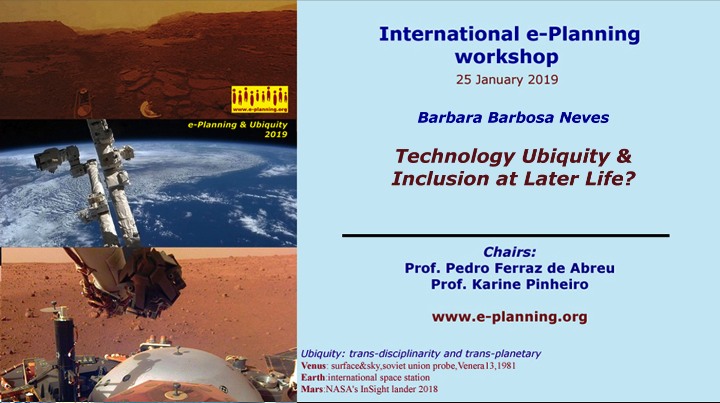 Demos on eplanning jornadas, chair , Prof.  Pedro Ferraz de Abreu